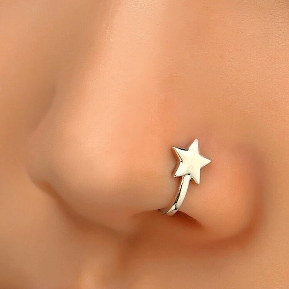 🔵𝟲𝟱%𝗢𝗙𝗙 𝗯𝘂𝗻𝗱𝗹𝗲𝘀 𝟯+🔵 NEW Star Simple Fake Nose Ring - Picture 5 of 9